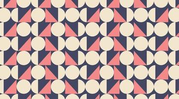 abstract geometric infinite pattern. colored triangles and circles vector