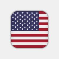 USA flag, official colors. Vector illustration.