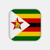 Zimbabwe flag, official colors. Vector illustration.
