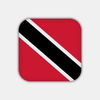 Trinidad and Tobago flag, official colors. Vector illustration.