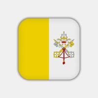 Vatican City flag, official colors. Vector illustration.