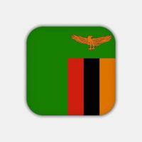 Zambia flag, official colors. Vector illustration.
