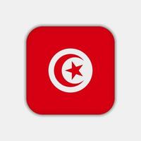 Tunisia flag, official colors. Vector illustration.