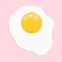 Illustration of a flat egg, sunny side up 24390781 PNG