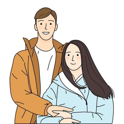Couple in love. Young family. Romantic relationship. Isolated cartoon  vector illustration 11141850 Vector Art at Vecteezy