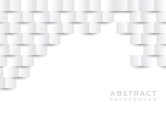 White Abstract Texture. Vector background 3D Paper Art Style Background with Copy Space