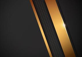 Abstract Luxury Geometric Overlapping on Black Background with Glitter and Golden Lines Glowing Dots Combinations