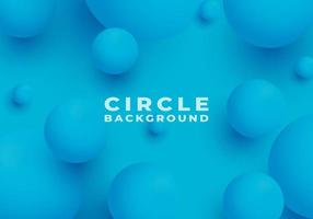 Abstract 3D Sphere Cluster Realistic Bubbles Shape Blue Background with Copy Space for Text vector