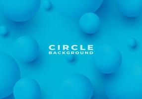 Abstract 3D Sphere Cluster Realistic Bubbles Shape Blue Background with Copy Space for Text vector