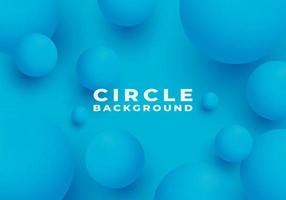 Abstract 3D Sphere Cluster Realistic Bubbles Shape Blue Background with Copy Space for Text vector