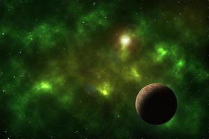 Space background with planet. photo