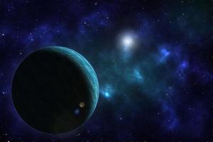 Space background with planet. photo
