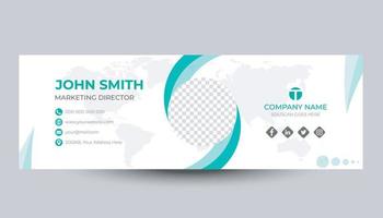 Modern Email Signature Design Template vector