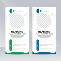 Modern Roll Up Banner Design Template vector