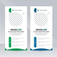 Modern Roll Up Banner Design Template vector