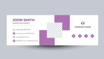 Modern Email Signature Design Template vector