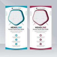 Modern Roll Up Banner Design Template vector