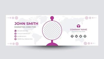 Modern Email Signature Design Template vector