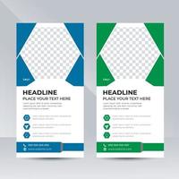 Modern Roll Up Banner Design Template vector