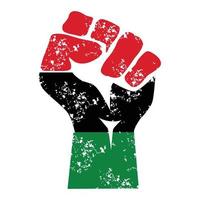 Black Power Fist Africa, Protest, rebel vector revolution poster, reedom, fight, revolution, unity, strength and struggle. Simple, basic illustration