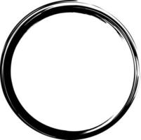 Circle grunge frame on a white background. vector