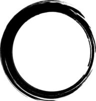 Circle grunge frame on a white background. vector