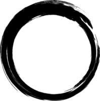 Circle grunge frame on a white background. vector