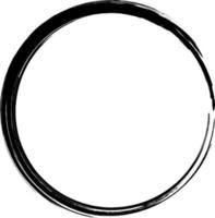 Circle grunge frame on a white background. vector