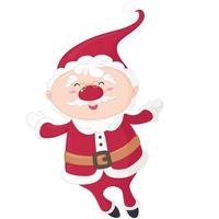 Santa Claus Proudly Displayed his Wide Arms-a Christmas Cartoon Character vector