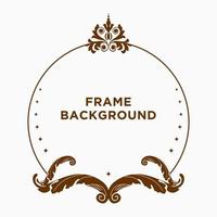 Vintage Background Frame Border Brown Color Template vector