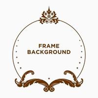 Vintage Background Frame Border Brown Color Template vector