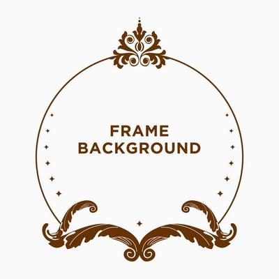 Vintage Background Frame Border Brown Color Template