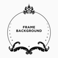 Vintage Background Frame Border Black Color Template vector