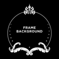 Vintage Background Frame Border White Color Template vector