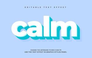 Calm editable text effect template vector