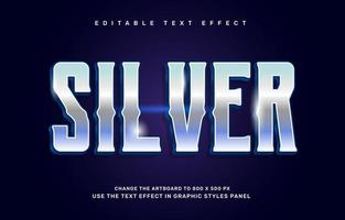 Silver text effect vector