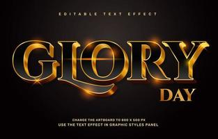 Gold Glory text effect vector