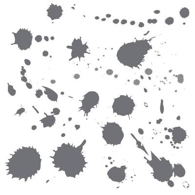 Color ink splashes. Grunge splatters. Abstract background. Grunge text banners