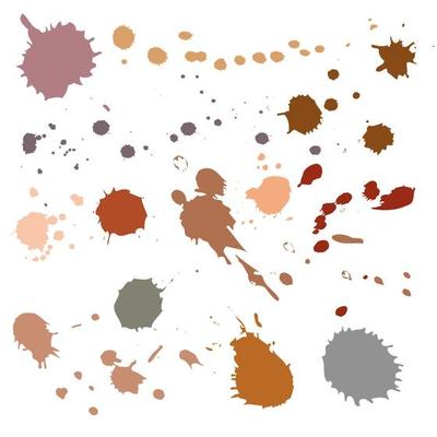 Color ink splashes. Grunge splatters. Abstract background. Grunge text banners