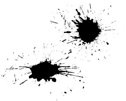 Color ink splashes. Grunge splatters. Abstract background. Grunge text banners