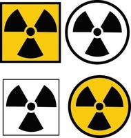 pictograma vectorial de peligro de radiación.símbolo de peligro de radiación ionizante vector