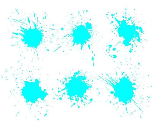 Color ink splashes. Grunge splatters. Abstract background. Grunge text banners