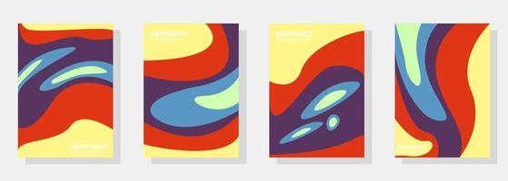 set of colorful abstract cover backgrounds with A4 format.  background, pattern, color, abstract, vector, texture, shape, fun, modern, design, graphic, geometric, line, cool, splash vector
