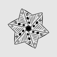Abstract vector, black and white radial style. Simple and attractive Mosaic Type vector