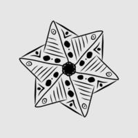 Abstract vector, black and white radial style. Simple and attractive Mosaic Type vector