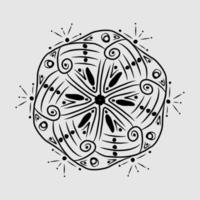 Abstract vector, black and white radial style. Simple and attractive Mosaic Type vector