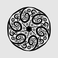 Abstract vector, black and white radial style. Simple and attractive Mosaic Type vector