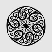 Abstract vector, black and white radial style. Simple and attractive Mosaic Type vector