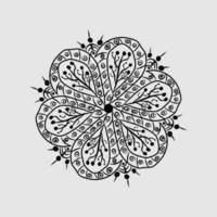 Abstract vector, black and white radial style vector
