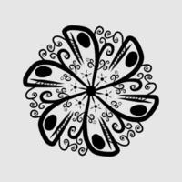 Abstract vector, black and white radial style. Simple and attractive Mosaic Type vector